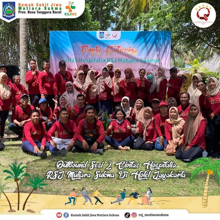 OUTBOUND DI THE JAYAKARTA LOMBOK SESI II, CIVITAS HOSPITALIA RSJMS TETAP SEMANGAT PERKUAT KEBERSAMAAN DAN KERJASAMA