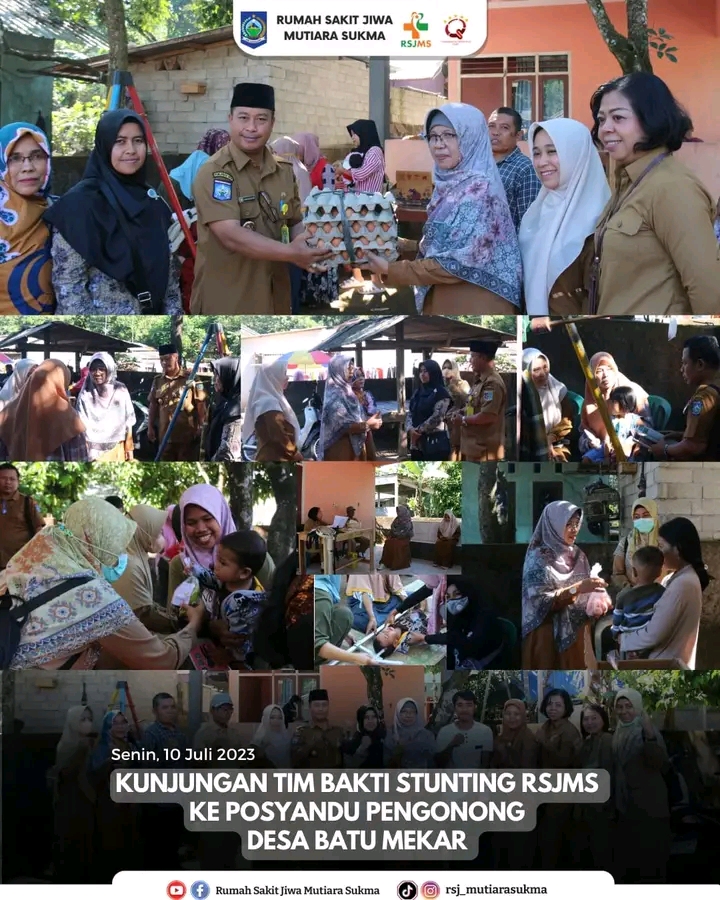 KUNJUNGAN TIM BAKTI STUNTING RSJMS KE POSYANDU PENGONONG DESA BATU MEKAR