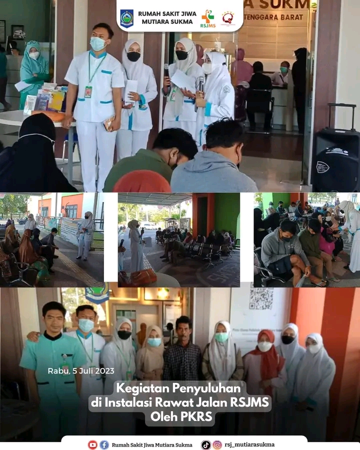 KEGIATAN PENYULUHAN DI INSTALASI RAWAT JALAN RSJMS OLEH PKRS