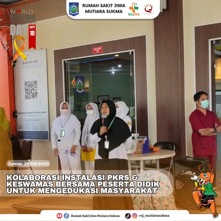 KOLABORASI INSTALASI PKRS & KESWAMAS BERSAMA PESERTA DIDIK UNTUK MENGEDUKASI MASYARAKAT