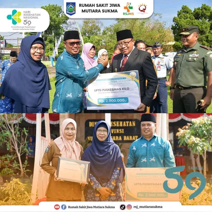UPTD PUSKESMAS KILO KABUPATEN DOMPU MENJADI PEMENANG INOVASI LAYANAN KESEHATAN JIWA TINGKAT PROVINSI NTB